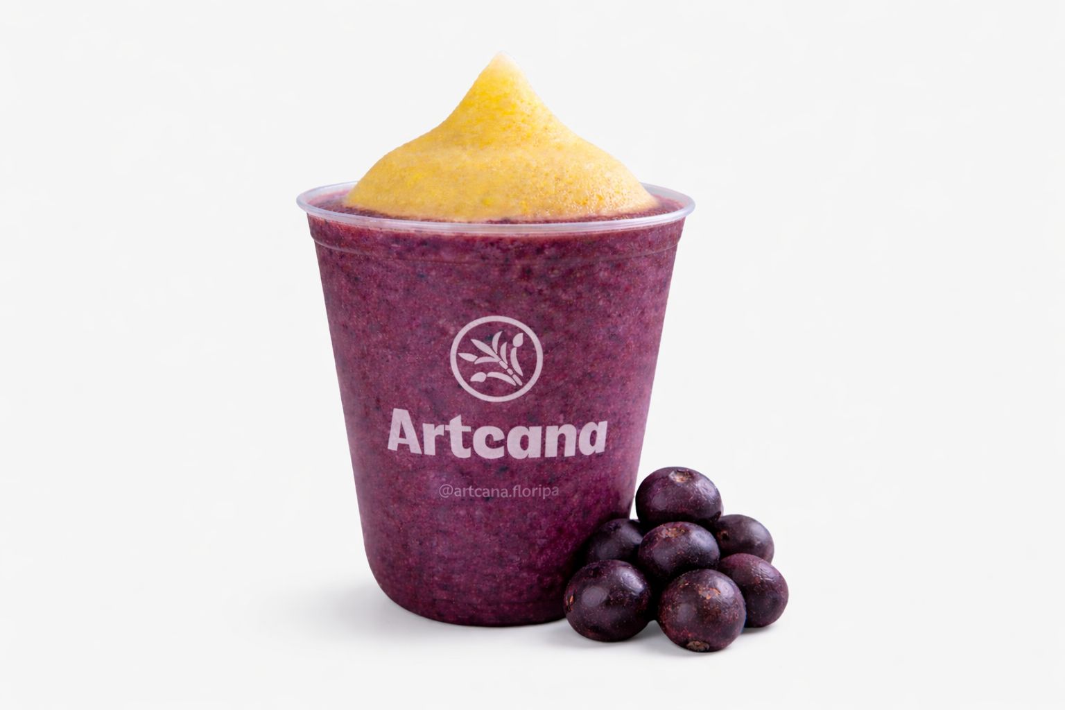 Frozen de caldo de cana com açaí