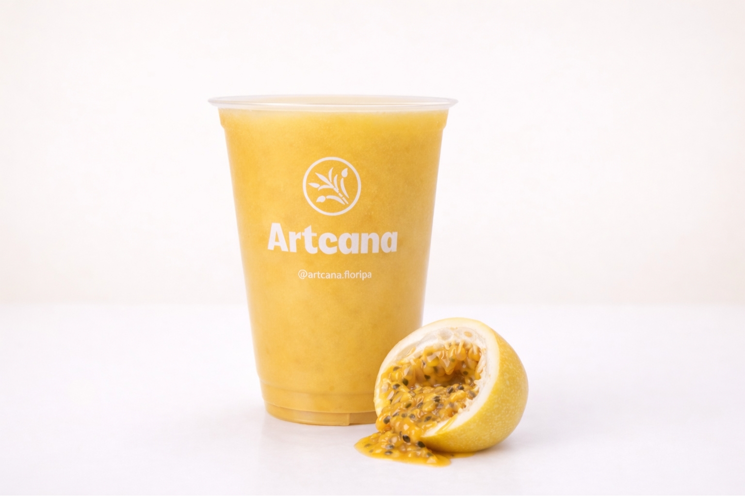 Caldo de cana com maracujá